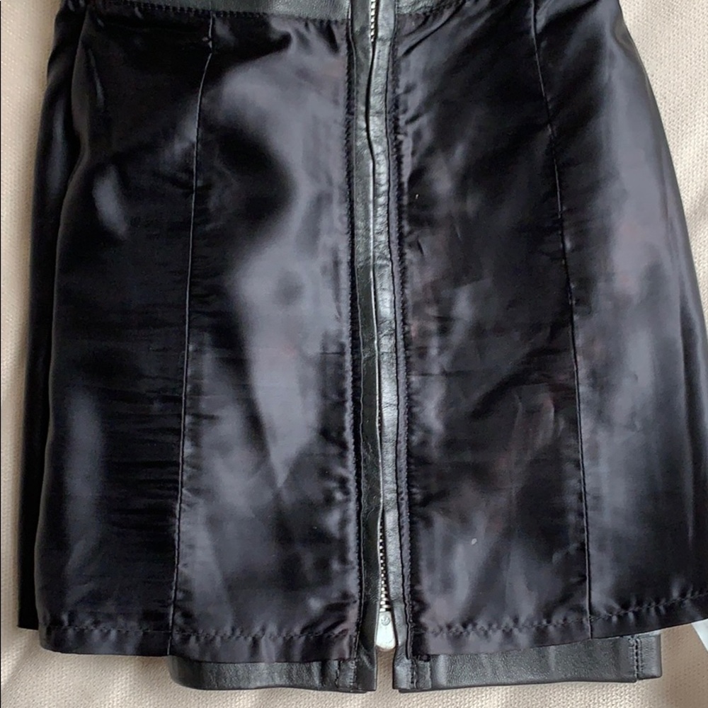 ♡HP♡VINTAGE Black leather zip skirt - Picture 6 of 6